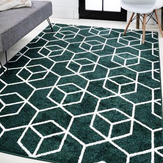 Jonathan Y Designs Tumbling Blocks Modern Geometric Area Rug
