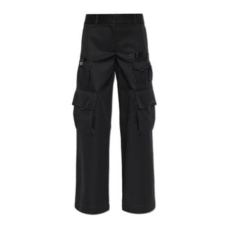 Off-white Trousers with pockets - female - Off White - Wide Trousers - Black - M - Trousers