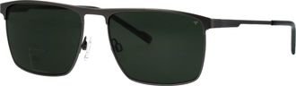 Titanflex Sonnenbrille TITANFLEX Modell 824135, Herren, schwarz gun, matt, Sonnenbrillen Sonnenbrille, Form Karree/Soft, Logoschriftzug auf B&uuml;gel, Titanflexfass