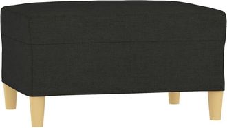 vidaXL Reposapiés de tela negro 70x55x41 cm Vidaxl