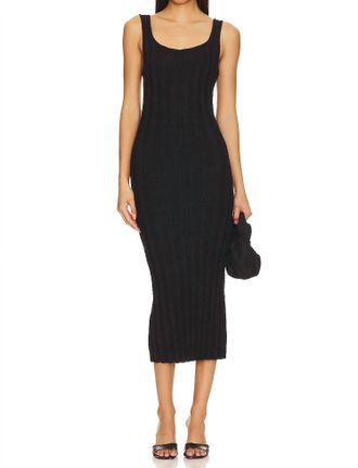 Free People Santos Sweater Midi Dress In Black