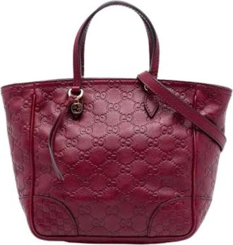 Gucci Pre-owned Bree Tote Bag - Dames - Vintage Shopper - Rood - ONE Size - Leer - Vintage