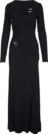 Veronica Beard Abito lungo Viela con ruches - Nero