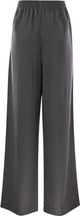 Fabiana Filippi Womens Wide Flannel Trousers - Grey Wool - Size EU 36 (Womens)