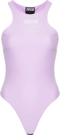 Versace Jeans Couture Warrant Logo bodysuit - women - Polyamide/Elastane - 36 - Purple