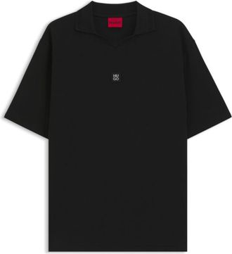 HUGO BOSS Structured cotton-blend polo shirt with Johnny collar