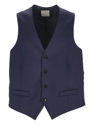 L.B.M. 1911 button V-neck waistcoats - Blue