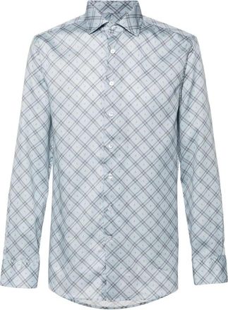 Etro Roma Shirt - Heren - Casual Overhemden - Blauw - XL - Katoen - Overhemden