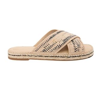 Tommy Hilfiger Sliders, female, Beige, Size: 11 US Raffia Espadrille Mule