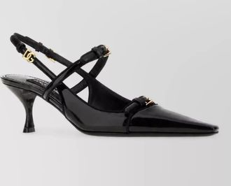 Dolce & Gabbana patent leather slingback mules
