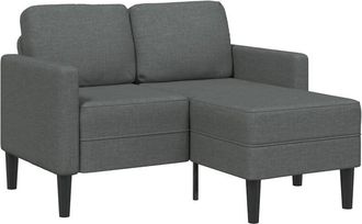 vidaXL Vidaxl - Sof&aacute; De 2 Plazas Con Chaise Longue En Forma L Gris Oscuro 125cm