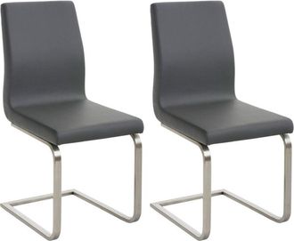 Clp Clp - Set De 2 Sillas De Comedor Belfort En Polipiel Gris