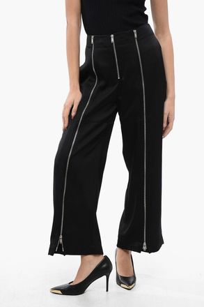 Jil Sander Pantaloni Crop a Gamba Ampia con Dettaglio Zip Jil Sander