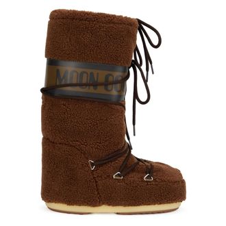 Moon Boot Moon Boot, Winter Boots, female, Brown, Size: 12 US Icon Teddy Boot