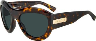 Dsquared2 Havana Blue Grey Zonnebril - Heren - Zonnebrillen - Veelkleurig - 59 MM - Accessoires