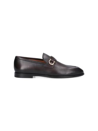 Ferragamo Gancini Loafers Brown