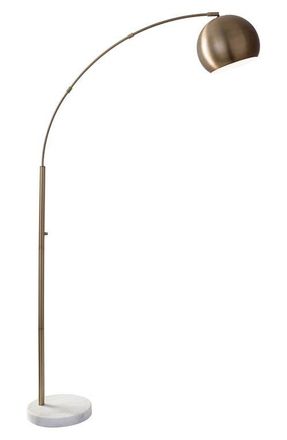 Adesso Astoria Arc Floor Lamp in Antique Brass at Nordstrom
