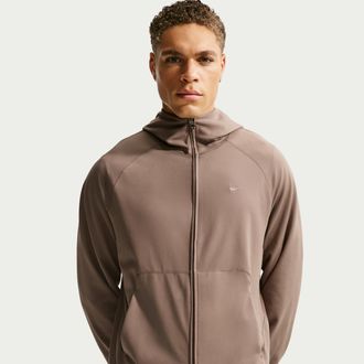 Nike Mens Primary NanoKnit Dri-FIT UV Protection Full-Zip Performance Hoodie in Blue | II1308-486