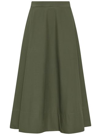 Cruna A-line Clean Waistband Structured Minimalist Skirt