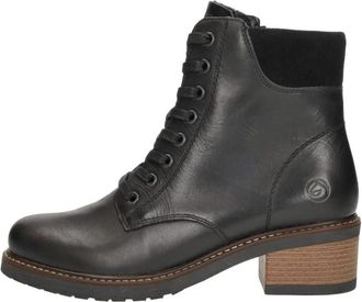 Remonte Veterschoenen Hak - Dames - Veterlaarzen - Zwart - 39 EU - Schoenen