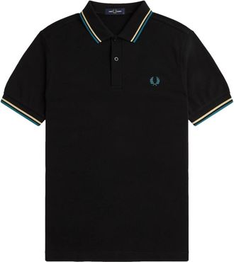 Fred Perry Zwarte Twin Tipped Polo Shirt - Heren - Polos - Zwart - S - Tops