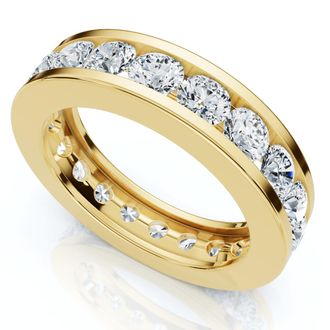 Pompeii3 2Ct Channel Set Diamond Eternity Ring 14k Gold or Platinum Lab Grown