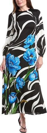 Elie Tahari The Renata Silk-Blend Maxi Dress