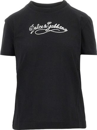 Dolce & Gabbana Logo embroidery T-shirt Woman 42