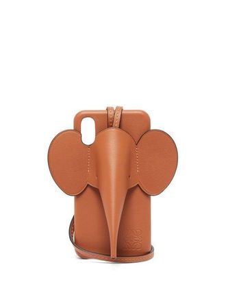 Loewe Loewe - Tan Elephant Iphone X/xs Leather Phone Case - Womens - Tan - ONE SIZE