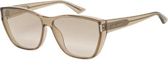 Saint Laurent Zonnebrillen - Dames - Zonnebrillen - Beige - 63 MM - Accessoires