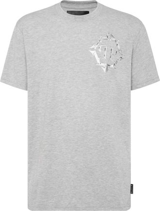 Philipp Plein T-Shirt Ronde Hals - Heren - T-shirts - Grijs - 3XL - Katoen - Tops