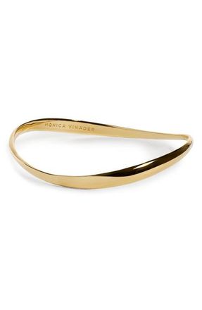 Monica Vinader Swirl Bangle in 18K Gold Vermeil at Nordstrom, Size Medium