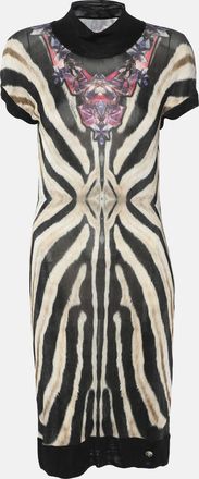 Roberto Cavalli Multicolor Printed Jersey Dress