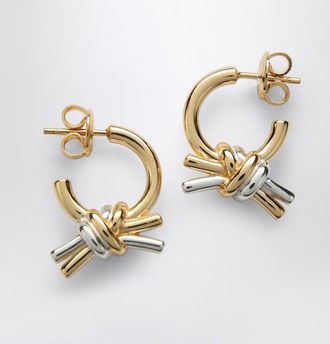 Bottega Veneta Knot earrings in silver/yellow gold colour