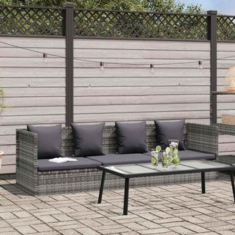 vidaXL Vidaxl - Cama De Jard&iacute;n 200x60 Cm Rat&aacute;n Sint&eacute;tico Gris