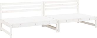 vidaXL Sof&aacute;s Centrales De Jard&iacute;n 2 Uds Madera De Pino Blanco 120x80 Cm Vidaxl