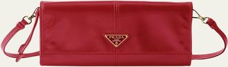 Prada Leather Wallet with Shoulder Strap