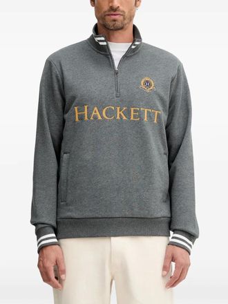Hackett half-zip sweatshirt - men - Cotton/Polyester - L - Grey