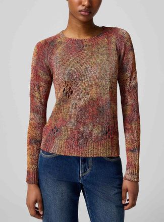 Isabel Marant Womens Cotton-paper blend distressed sweater