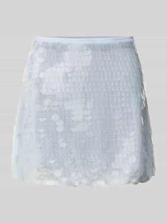 Gina Tricot Minirock mit Paillettenbesatz Modell Sequin in Hellblau, Gr&ouml;&szlig;e XS