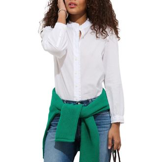 Alex Mill Yves Ruffle Shirt in White at Nordstrom, Size X-Small