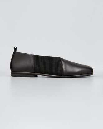 Gray Matters Mara Leather and Suede Ballerina Flats