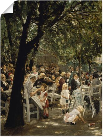 Artland Poster »Münchner Biergarten. 1883/84« Gruppen & Familien 1 Stk. tlg. als Leinwandbild, Wandaufkleber oder Poster in versch. Grössen