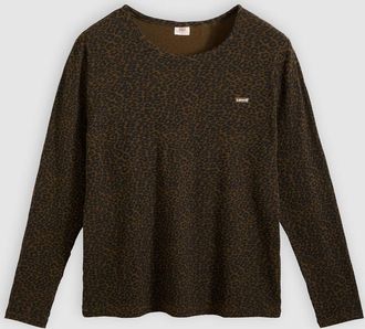 Levi's Hayes Long Sleeve Tee (Plus Size) - Womens - 3X - Brown