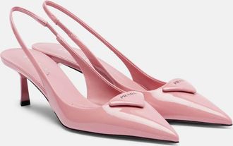 Prada Patent leather slingback pumps
