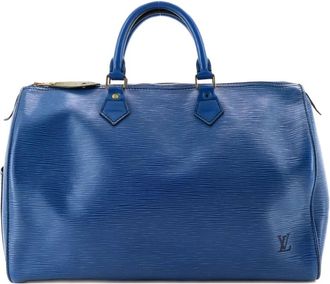 Louis Vuitton Speedy Handbag Epi Leather 40 satchel - Blu
