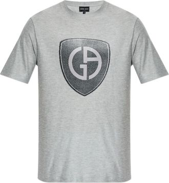Giorgio Armani T-shirt con logo - Grigio