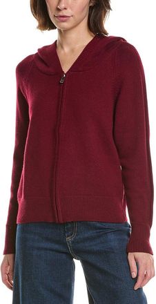 Brodie Ribbed Zip Up Cashmere-Blend Hoodie