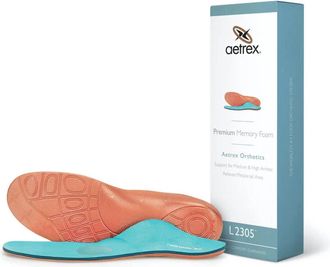 Aetrex Mens Premium Insole In Orange/blue