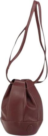 Cartier Pre-owned Leather Bucket Bag - Dames - Vintage Tas - Rood - ONE Size - Leer - Vintage